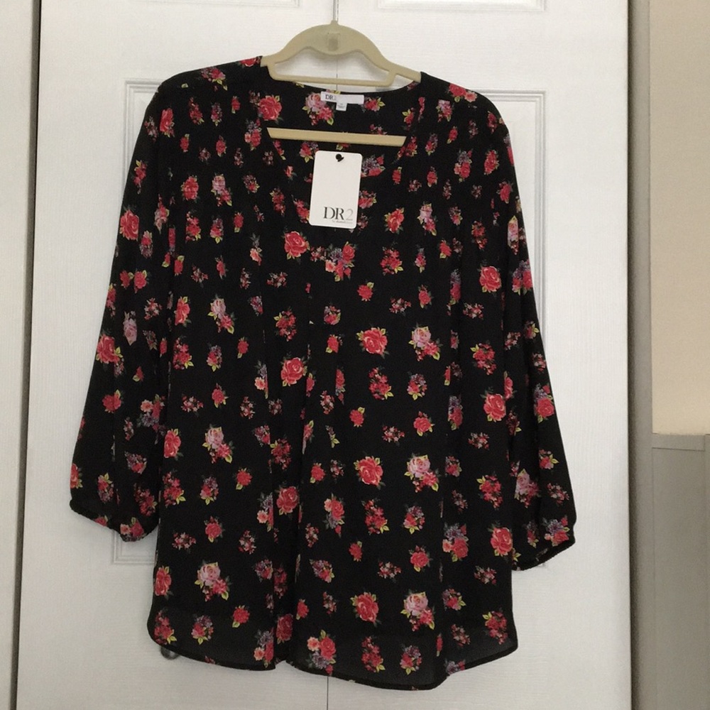 Long sleeve floral blouse